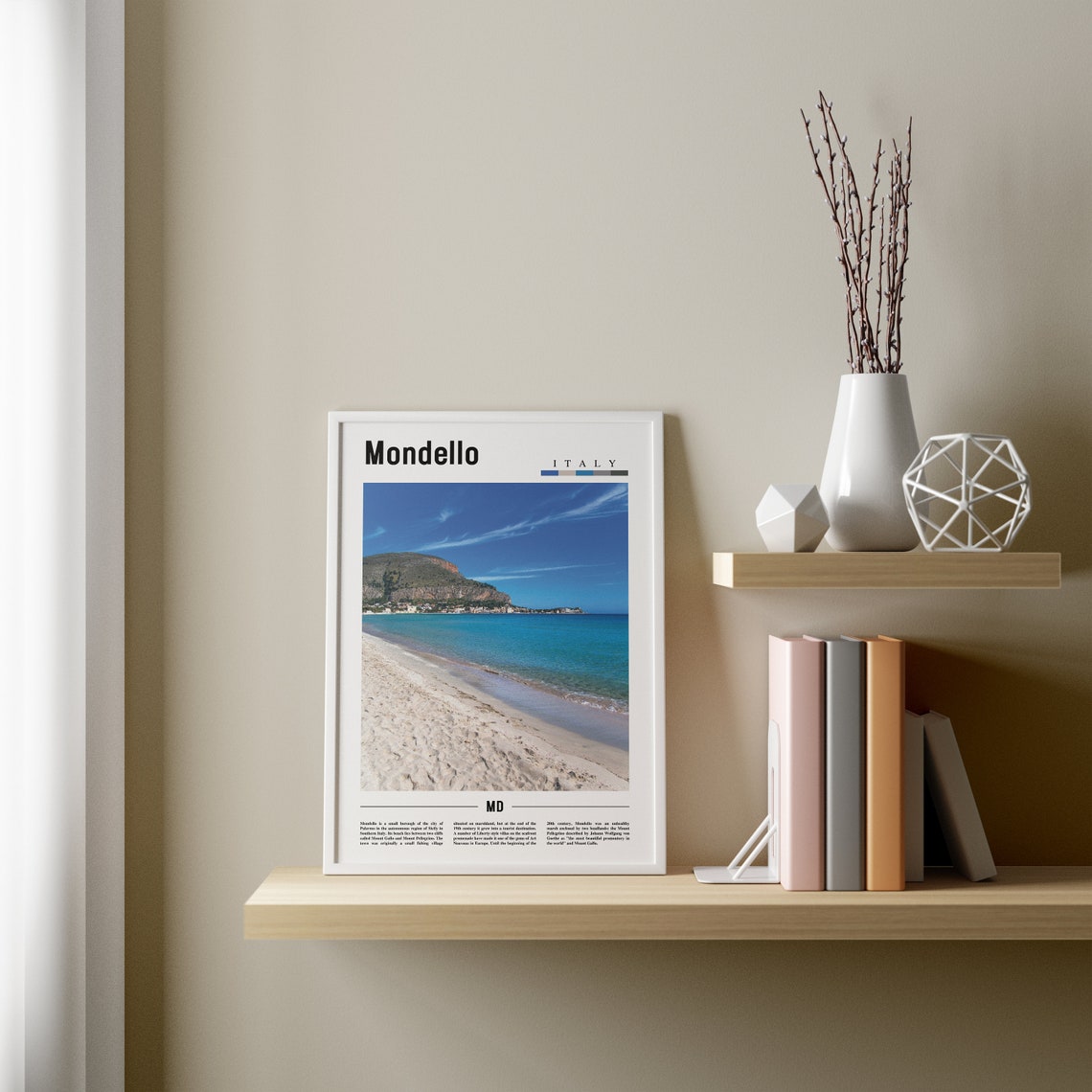 Mondello Print Mondello Poster Mondello Wall Art Italy Photo Italy Poster Italy Print Italy Wall Art Minimal Travel Poster - Image 3