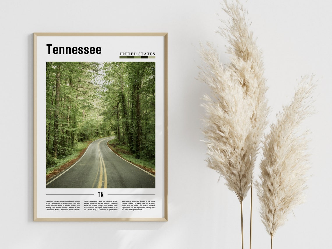 Tennessee Poster Tennessee Print Tennessee Wall Art United States Photo United States Poster United States Print - Image 4