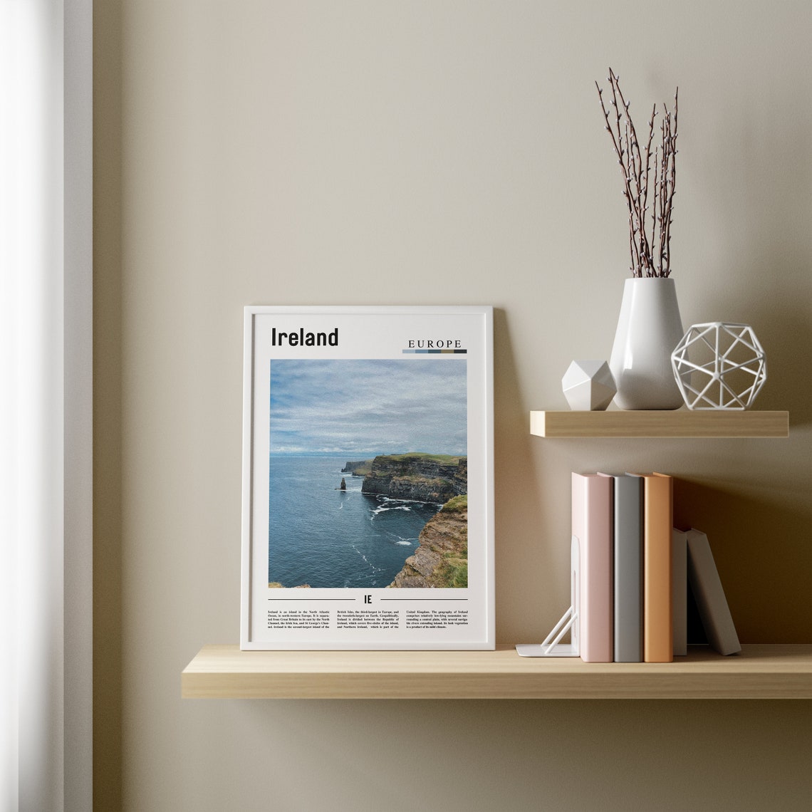 Ireland Poster Ireland Print Ireland Wall Art Minimal Travel Print Minimal City Poster Travel Destination Oil Painting Poster - Image 3
