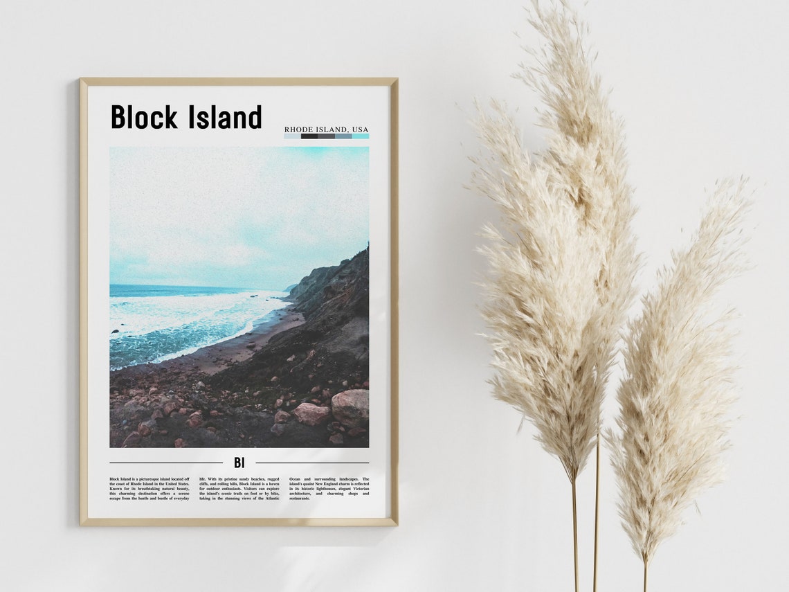 Block Island Poster Block Island Print Block Island Wall Art United States Photo United States Poster United States Print - Image 4