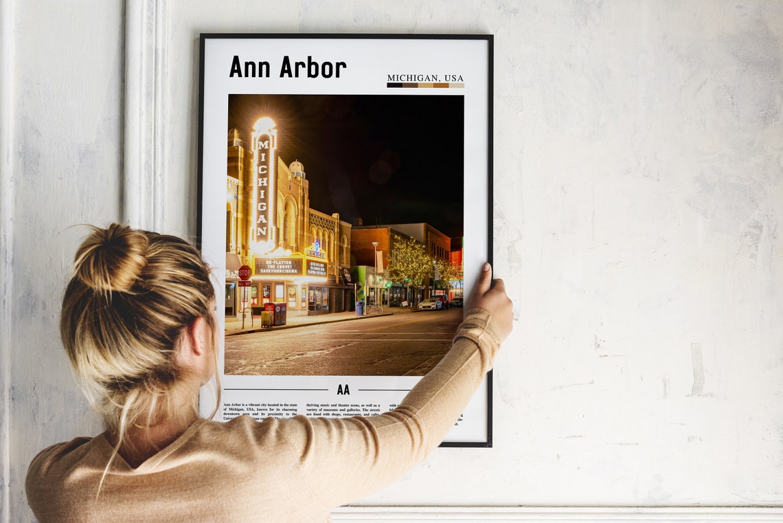 Ann Arbor Poster Ann Arbor Print Ann Arbor Wall Art United States Photo United States Poster United States Print - Image 4
