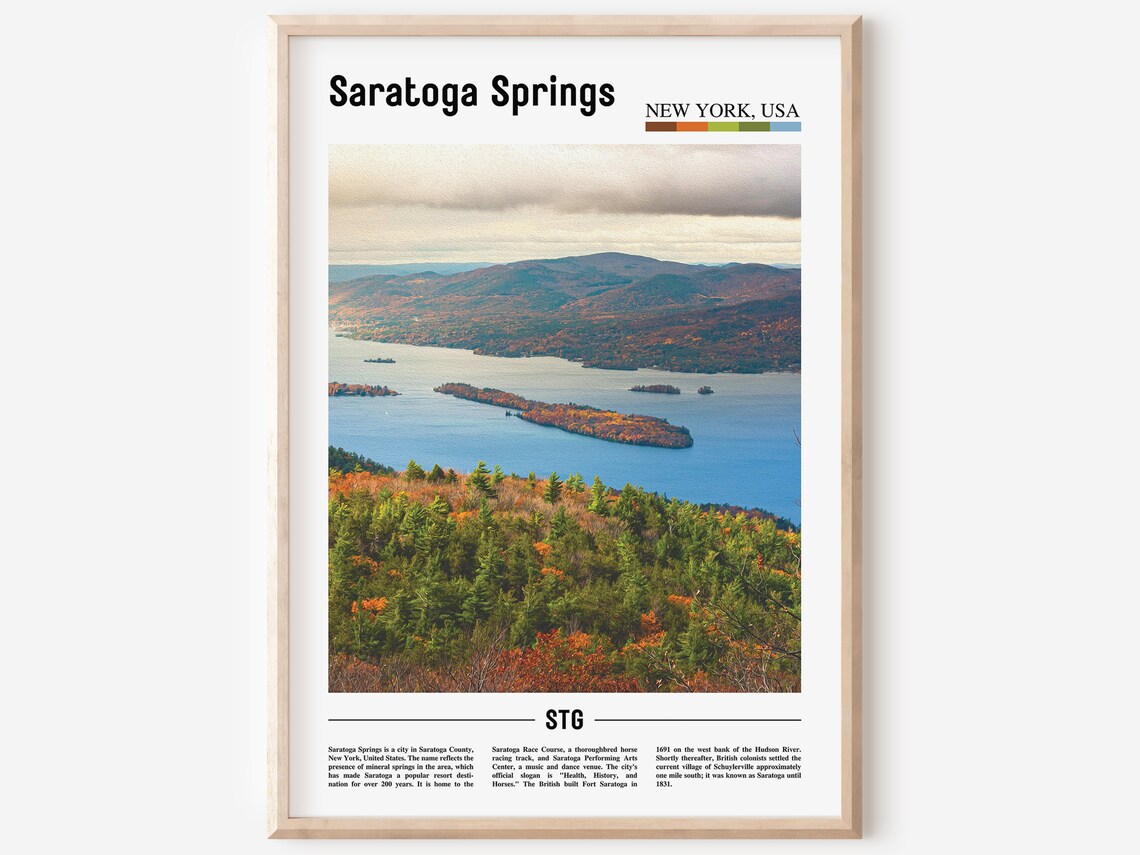 Saratoga Springs Poster, City Travel Artwork