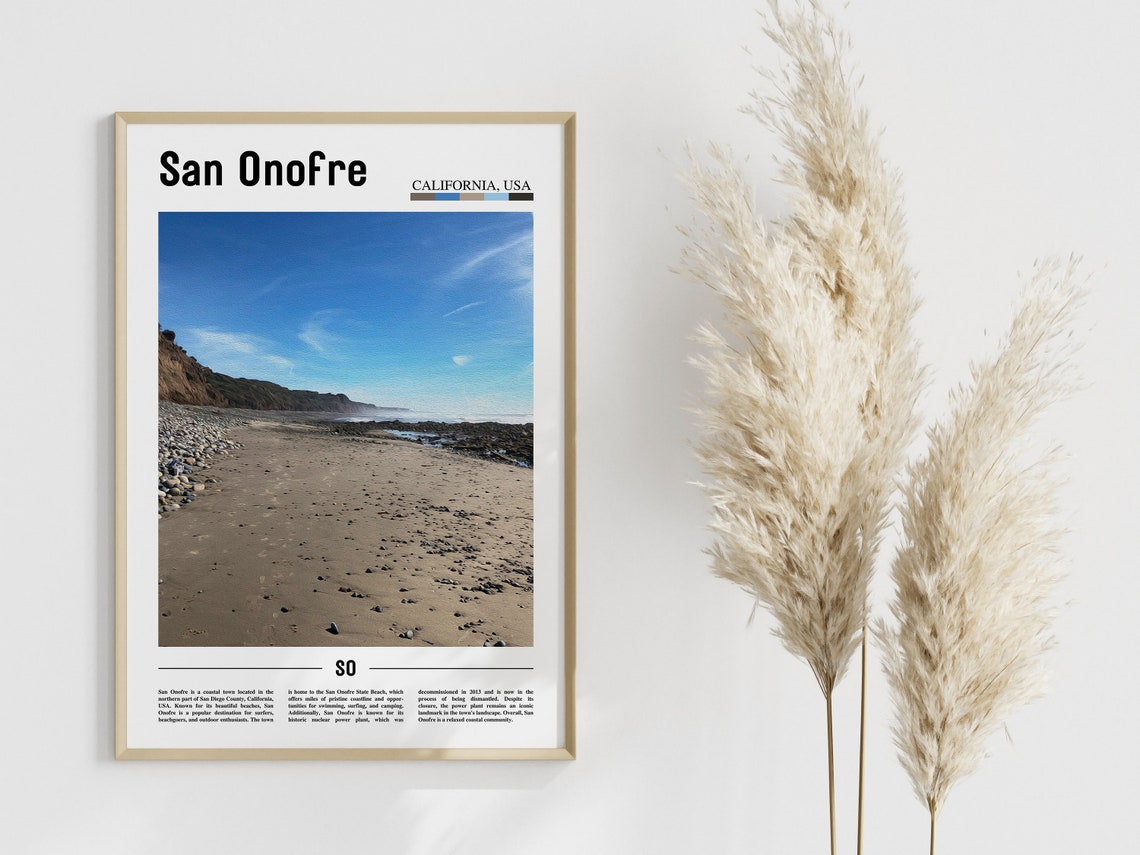 San Onofre Poster San Onofre Print San Onofre Wall Art United States Photo United States Poster United States Print - Image 3