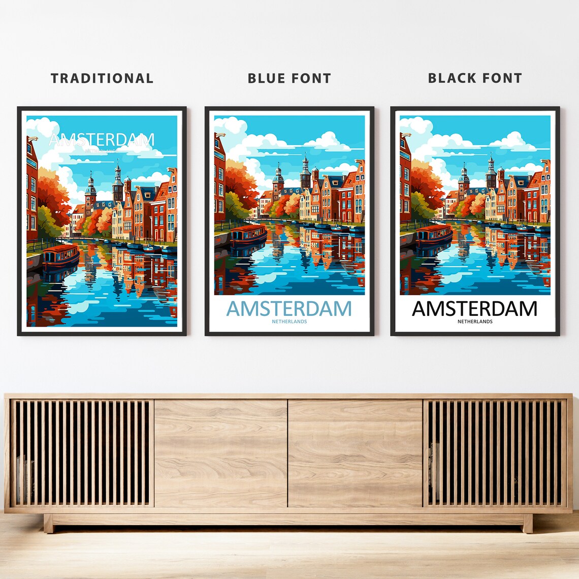 Amsterdam Travel Print, Netherlands Wall Decor - Image 2
