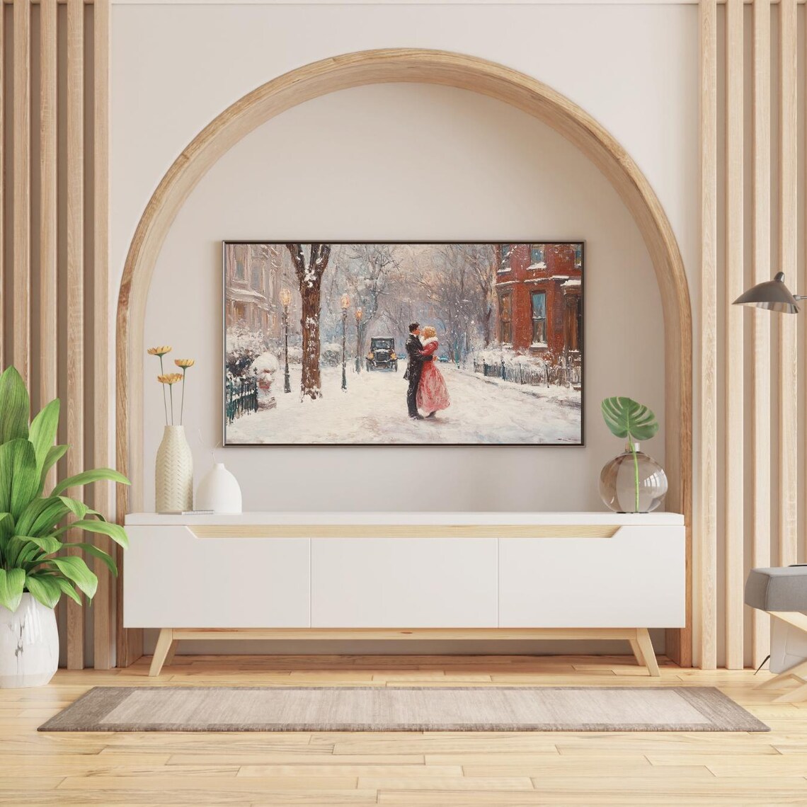 Valentine's Day Romantic Mood Oil Painting Art Print - Image 2