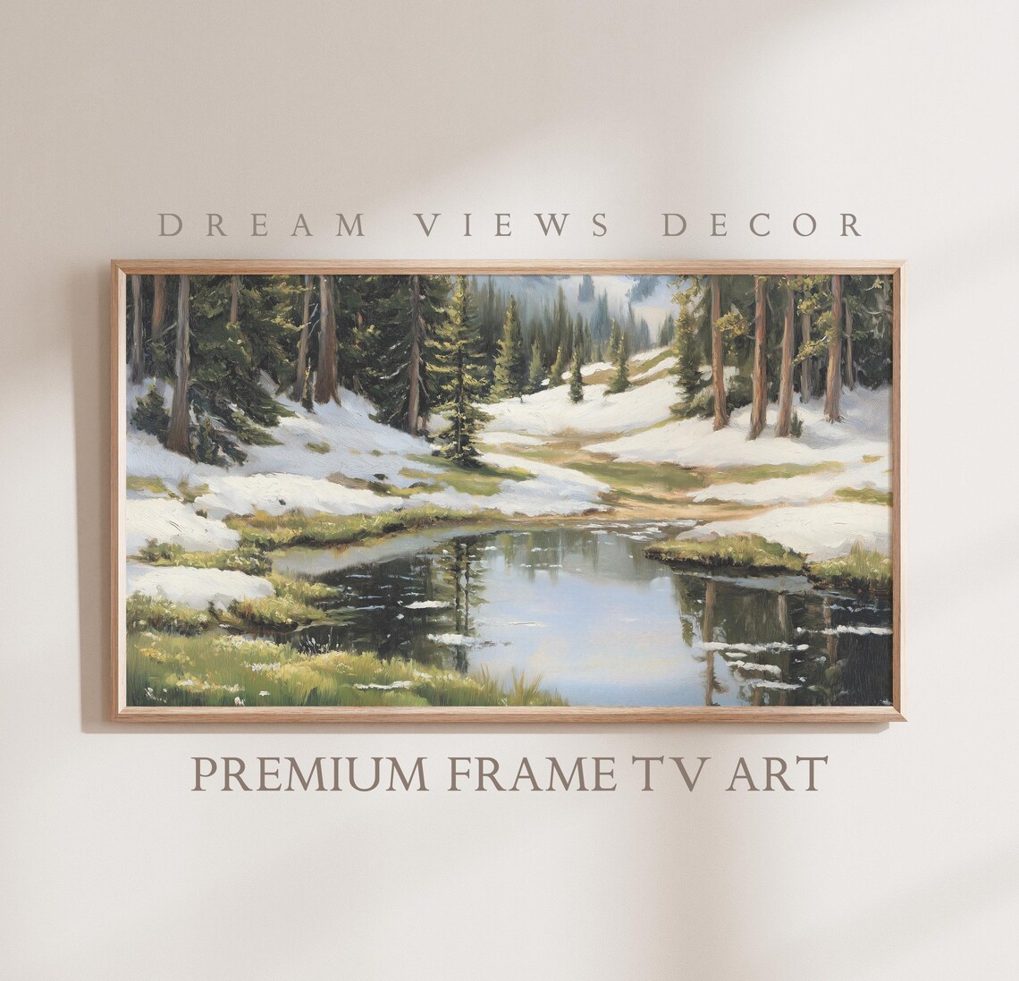 Winter Spring Neutral Landscape Art Print