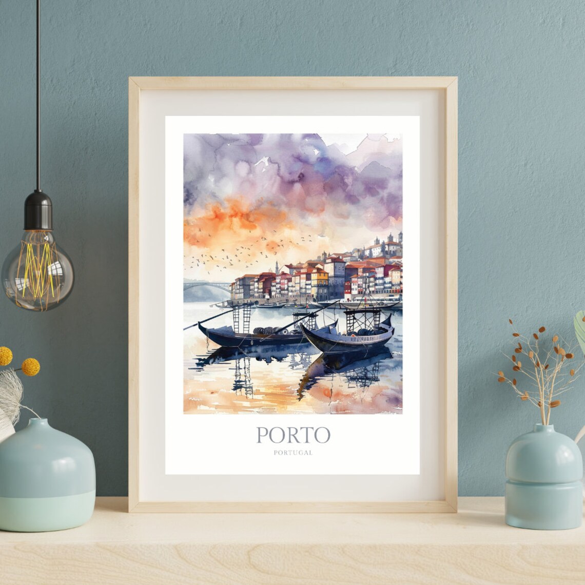 Porto, Portugal Watercolor Travel Poster Art Print - Image 2