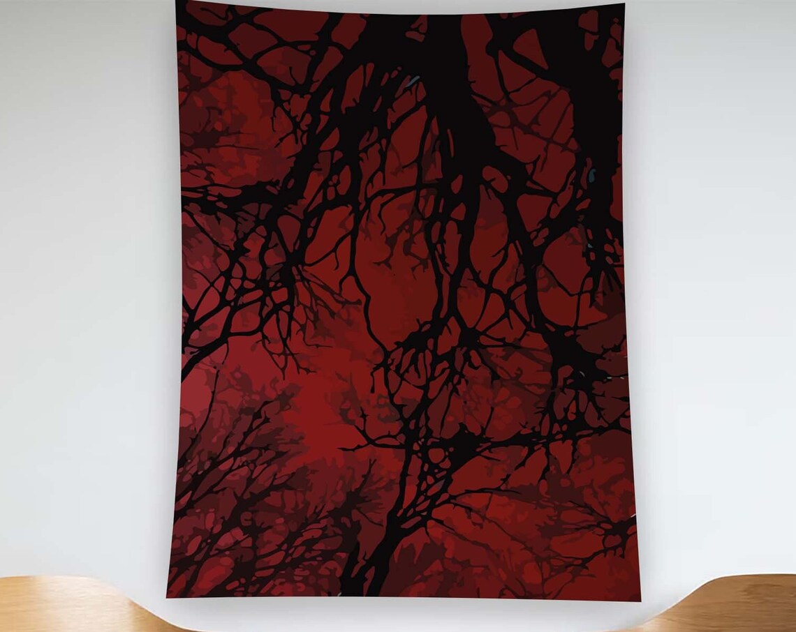 Tree Gothic Horror Minimalist Salon Wall Art Print