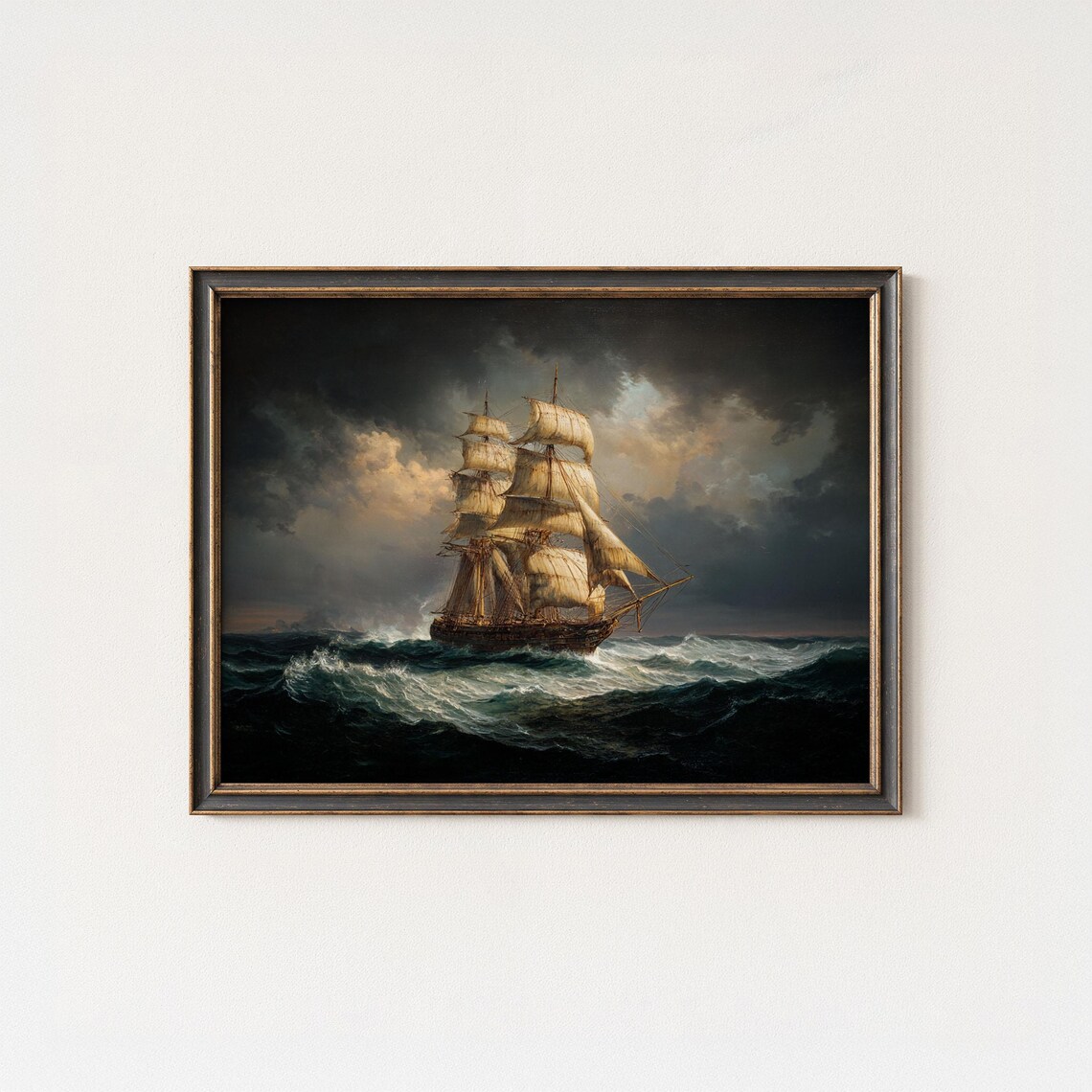 Tall Ship Nautical Maritime Oil Painting Print