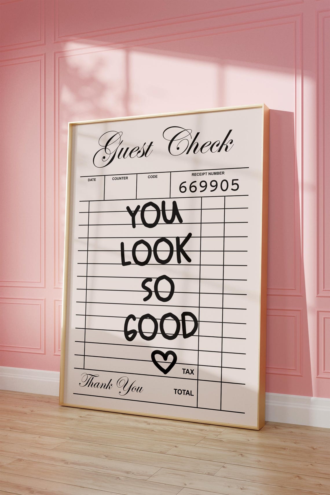 You Look So Good Guest Check Receipt Retro Kitchen Quote Poster - Image 4