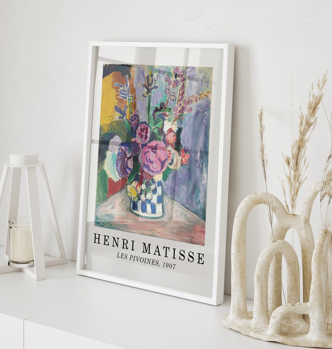 Henri Matisse Les Pivoines 1907 Peony Bouquet Reproduction Poster - Image 2