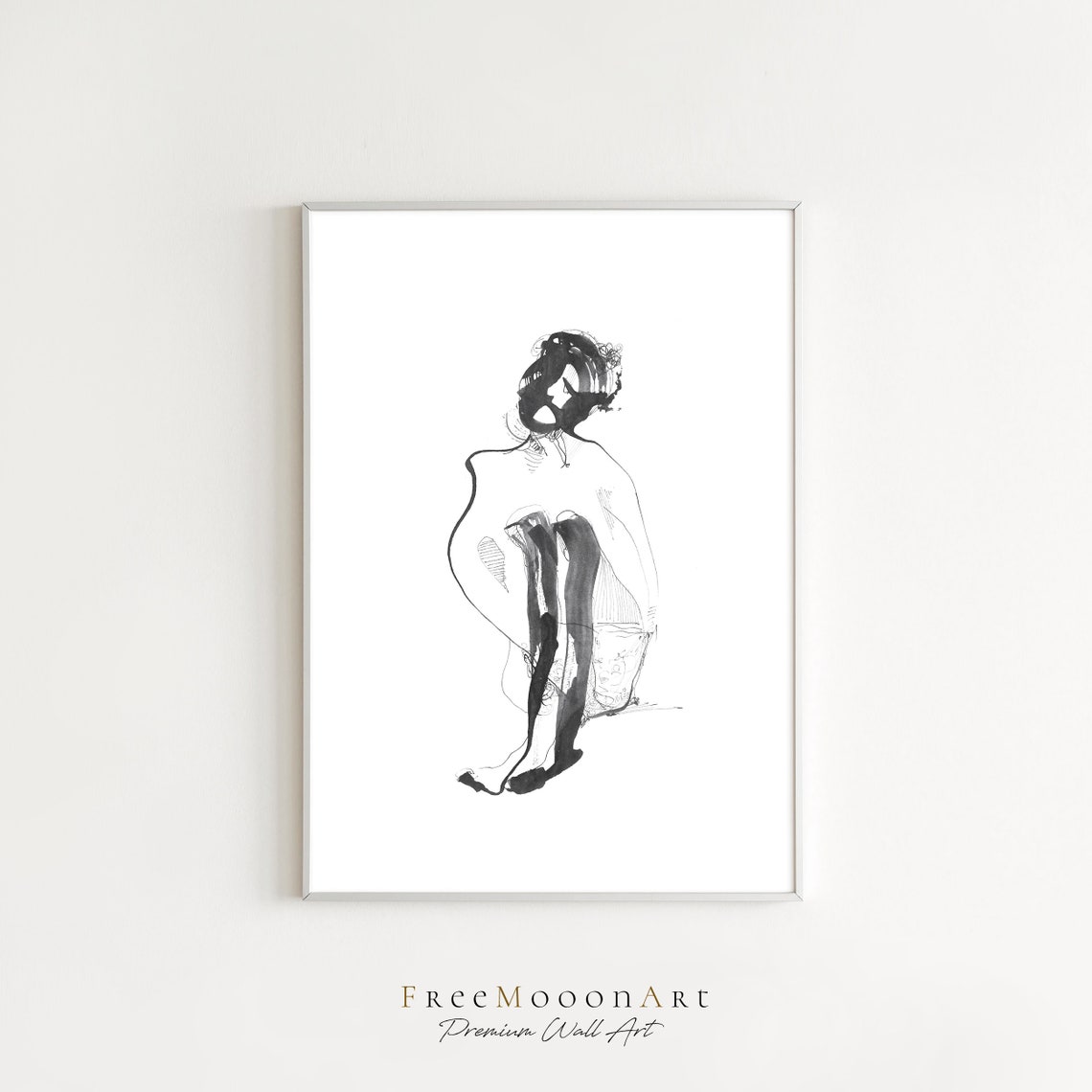 Kitchen Wall Art Sketch Art Minimalist Wall Art Simple Line Art Print Illustration Romantic Art Coffee Lover Gift Ink Drawing - Image 3