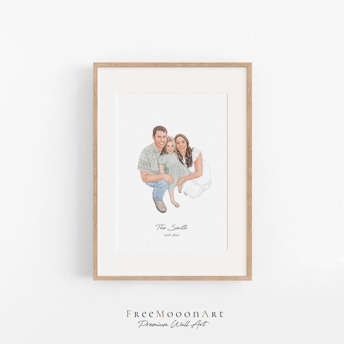 Anniversary Gifts For Wife Husband Couple Portrait Custom Portrait From Photo Personalized Wedding Gift Watercolor Painting Family Gift - Image 2