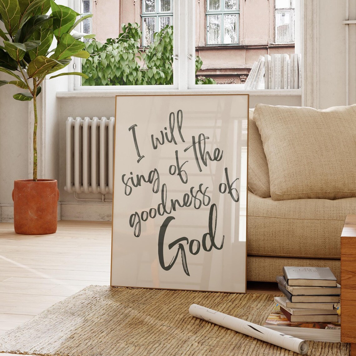 Goodness Of God Lyric Christian Wall Decor Art Print - Image 2