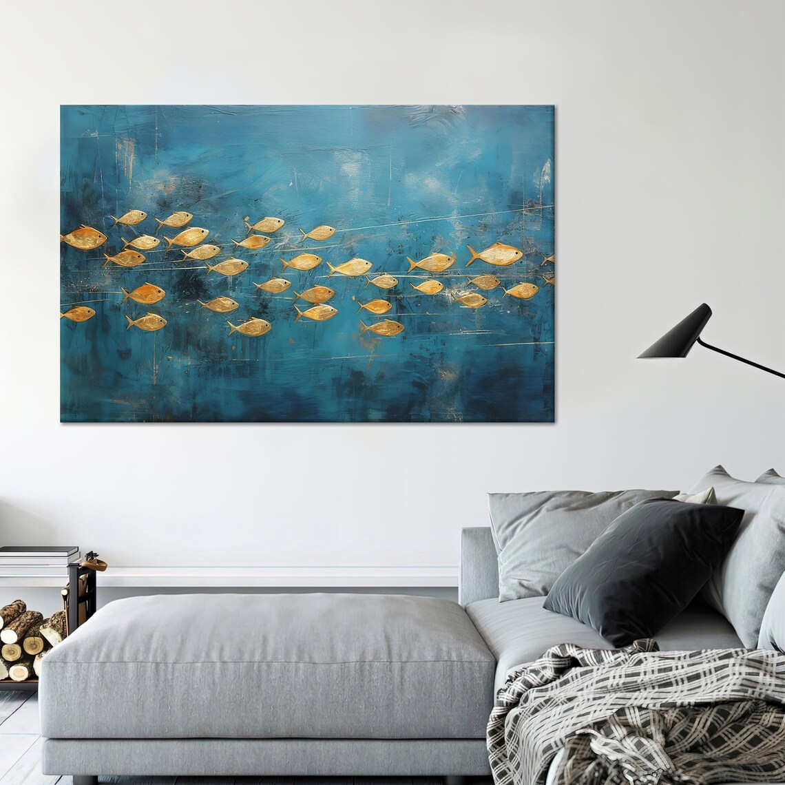 Golden Fish Glass Animal Art Decor