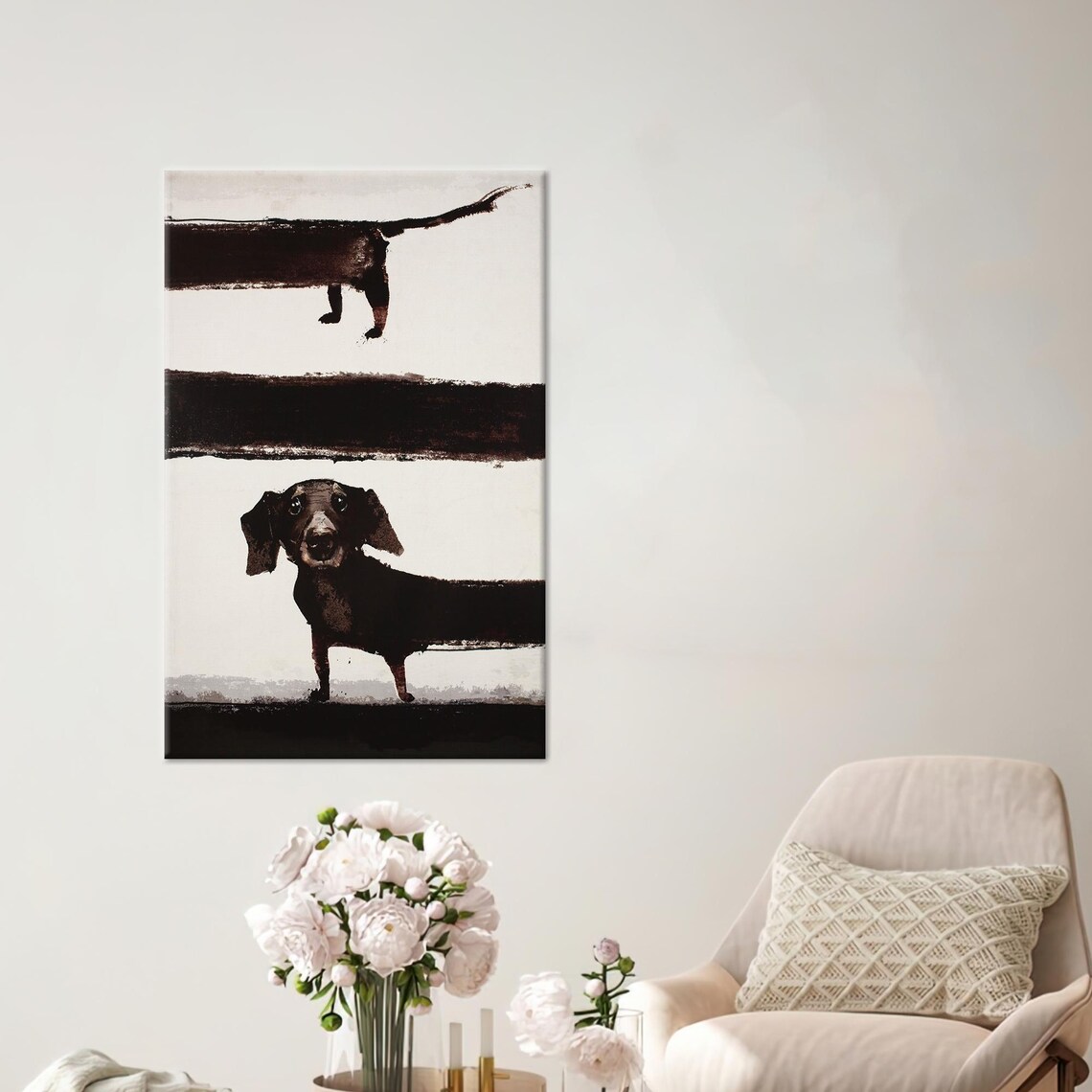 Abstract Dog Art Print, Modern Home Decor