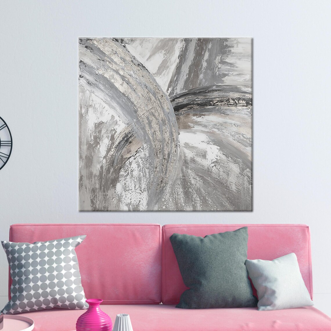 Gray Glass Alcohol Ink Abstract Art Print - Image 4
