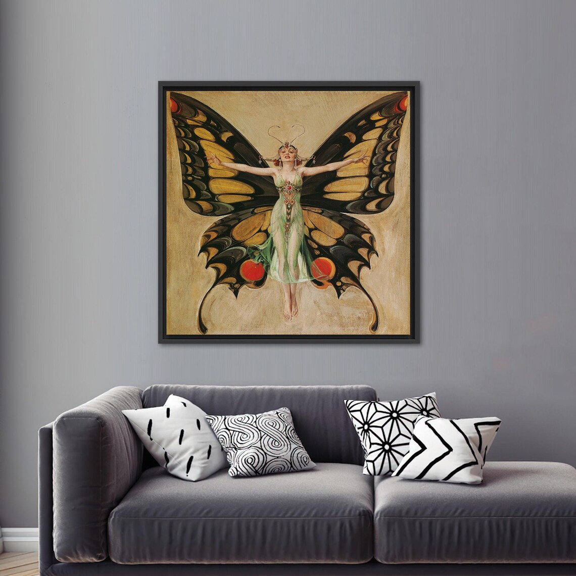 Woman Glass Butterfly Fairy Decor, Modern Gift - Image 3