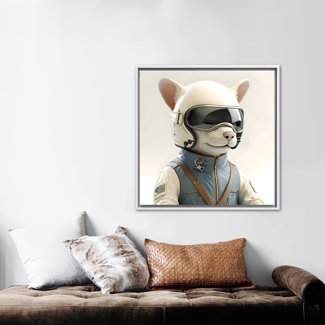 Cute Cat Glass Art, Abstract Cat Decor - Image 4