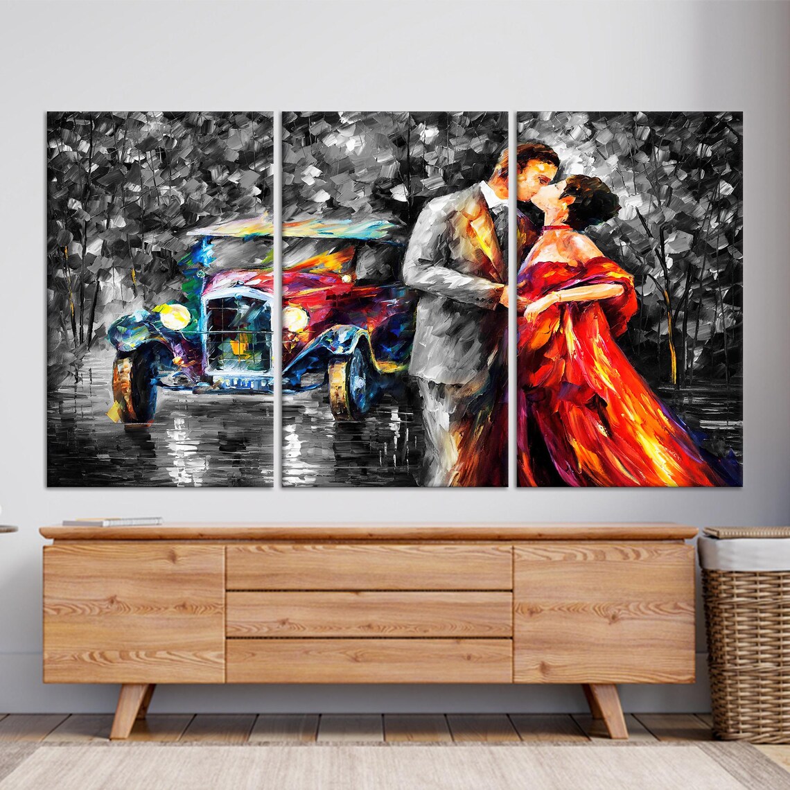 Kissing Couple Painting, Valentine's Day Gift - Image 2