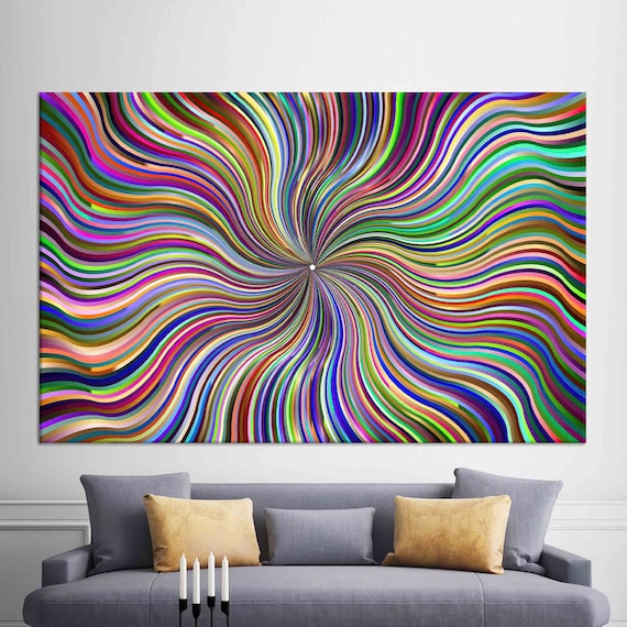 Colorful Illusion, Modern 3D Glass Art
