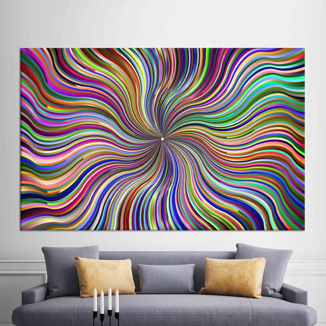 Colorful Illusion, Modern 3D Glass Art