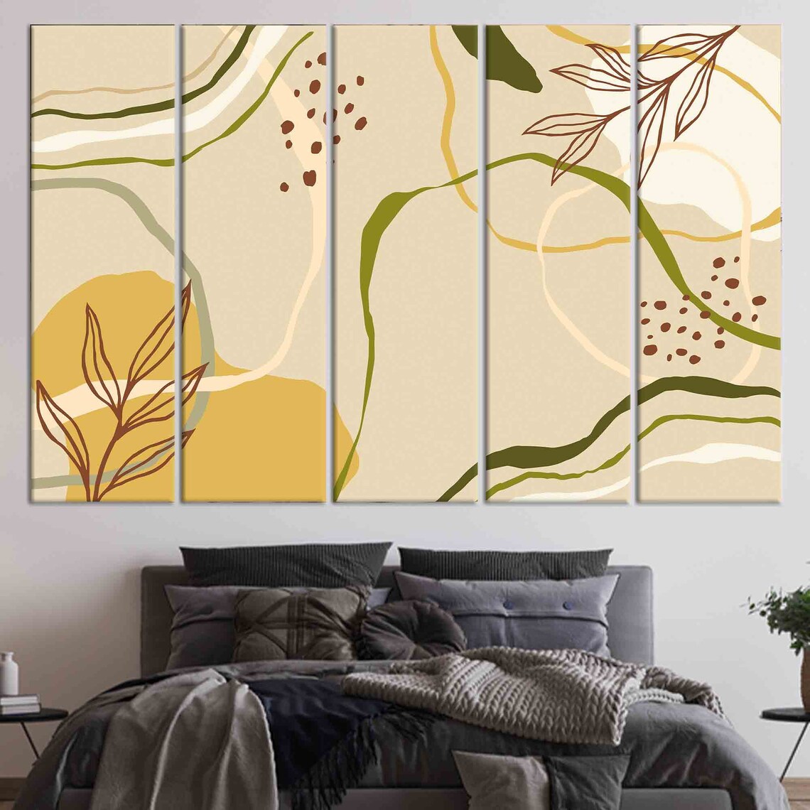 Flowers Abstract Wall Art, Minimalist Artwork - Image 2