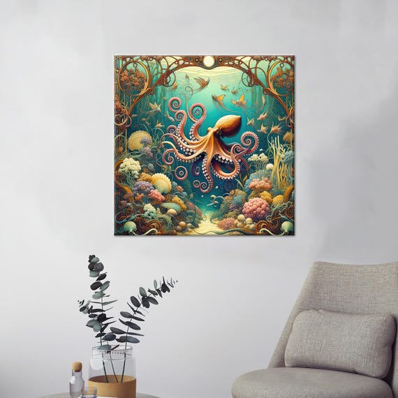 Octopus Trendy Wall Table, Personalized Gift for Him