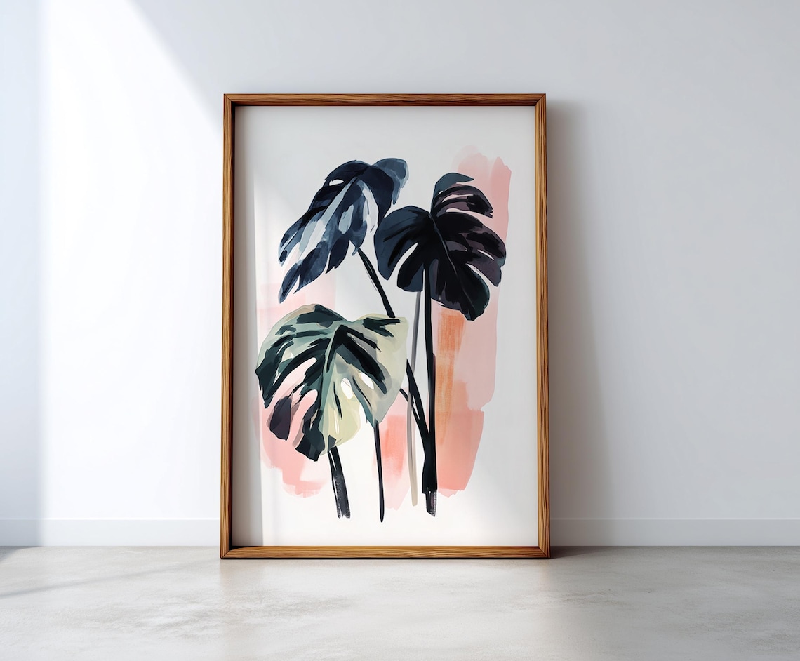 Minimal Bird Of Paradise Poster, Tropical Plant Art Print