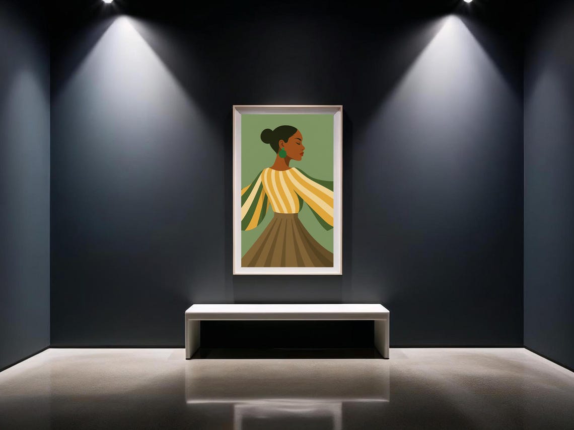Fashion Illustration, Elegant Woman Minimalist Style - Image 2