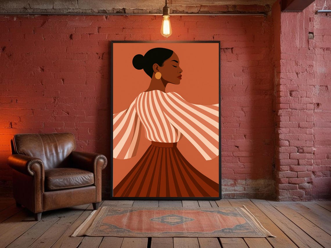 Elegant Woman Minimalist Illustration, Modern Decor - Image 4
