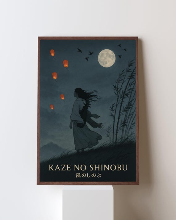 Kaze No Shinobu Japandi Wall Art, Wind Journey