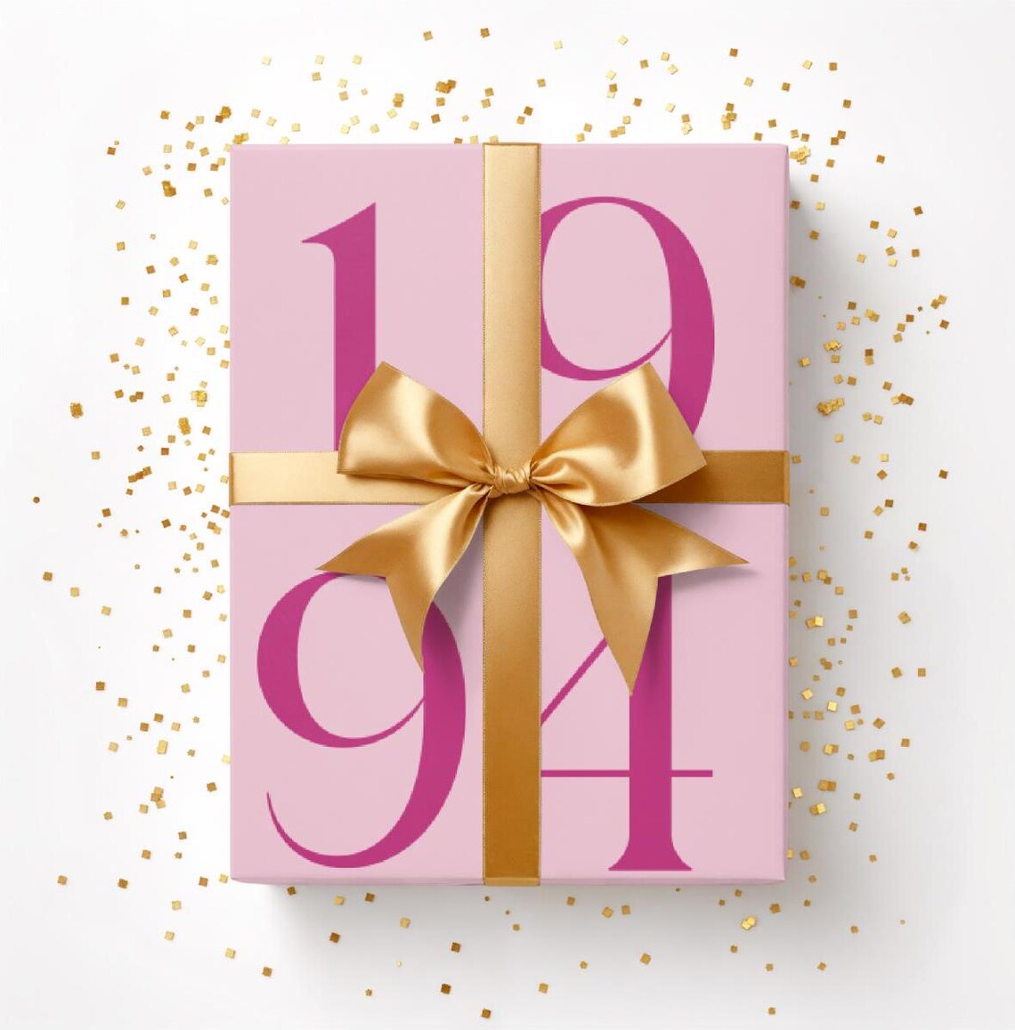 Retro 1994 Birth Year Number Personalized Blue Birthday Poster - Image 2