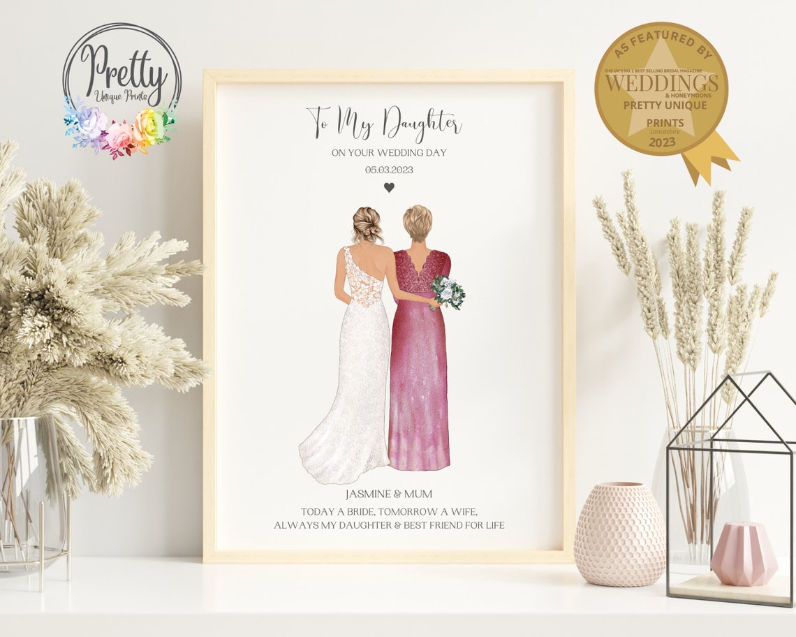 Personalised To My Daughter On Your Wedding Day Mum Gift Print