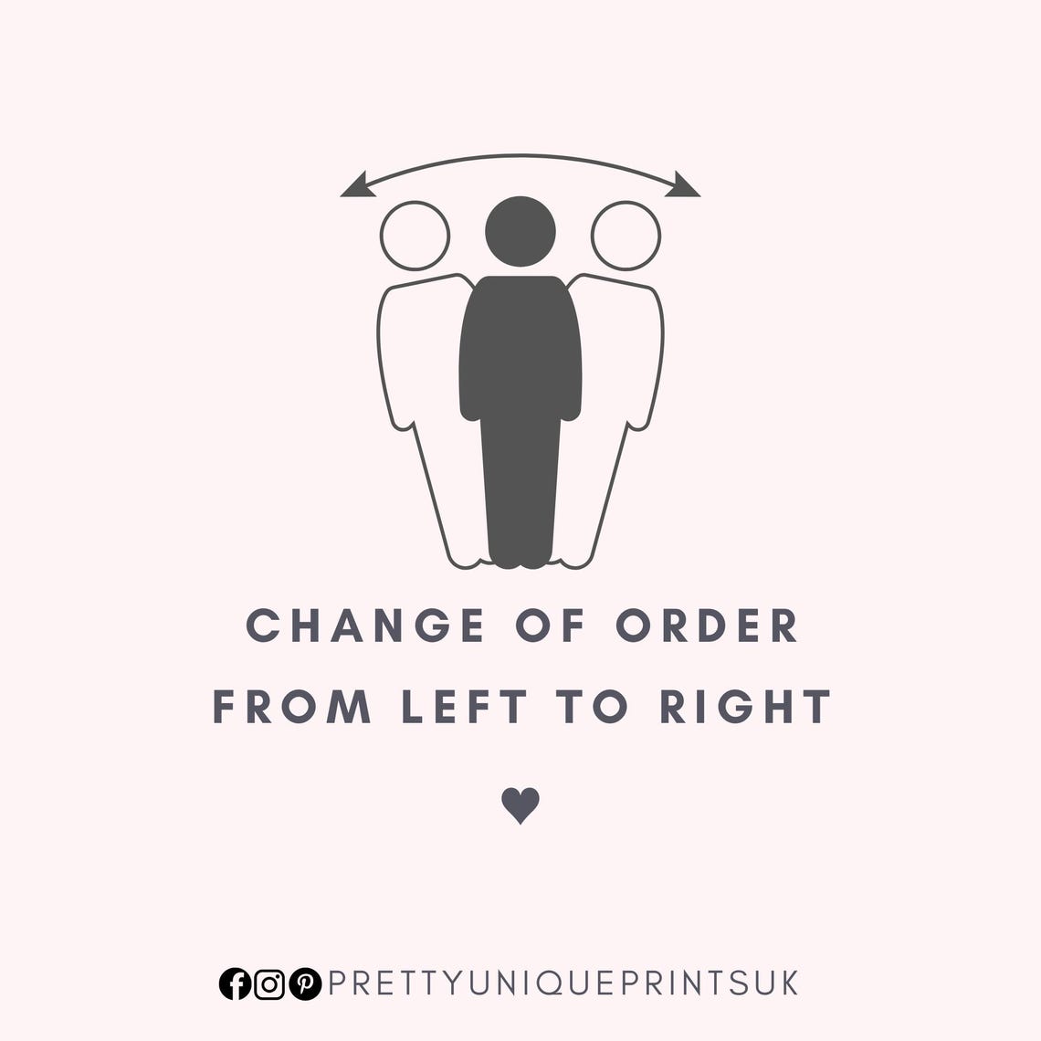Change Of Order From Left To Right Personalised Print Customisation