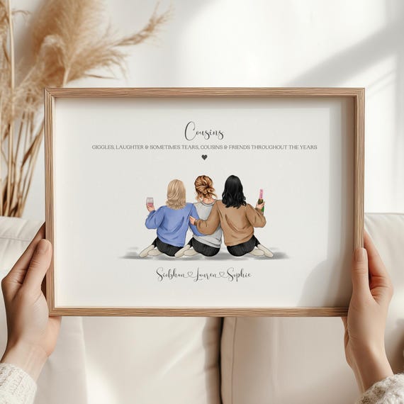 Cousin Gift Group Cousins Print Personalised Cousins Print Birthday Gift For Cousin Cousin Presents