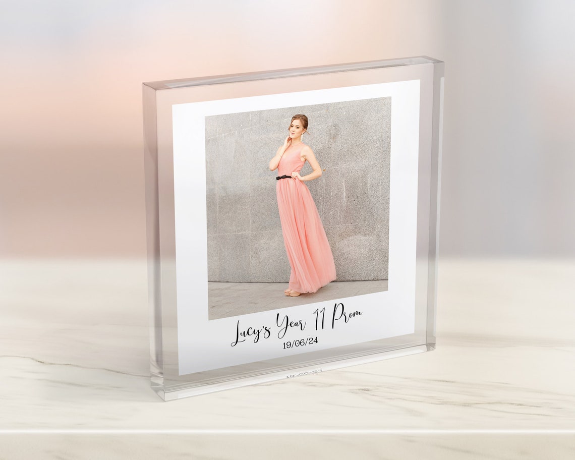 Personalized Prom Photo Acrylic Block Year 11 Keepsake Gift Print