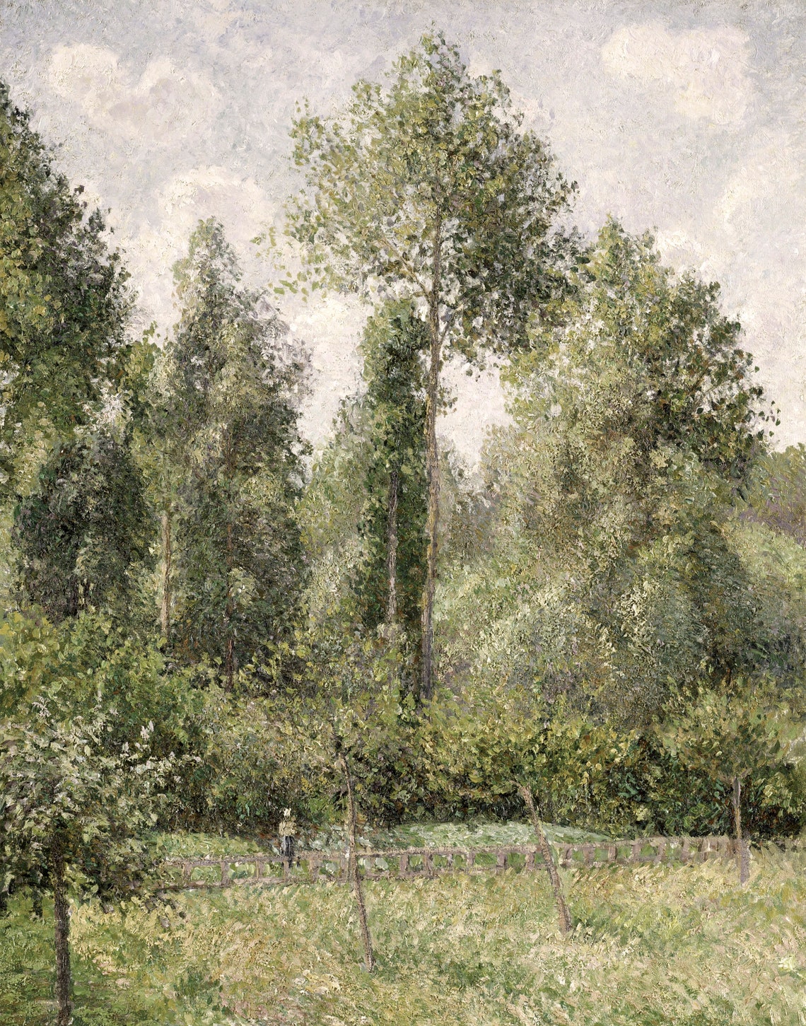 Vintage Meadow Painting Country Landscape Painting Landscape Print Landscape Wall Art Oil Painting Vintage French Country Wall Decor - Image 3
