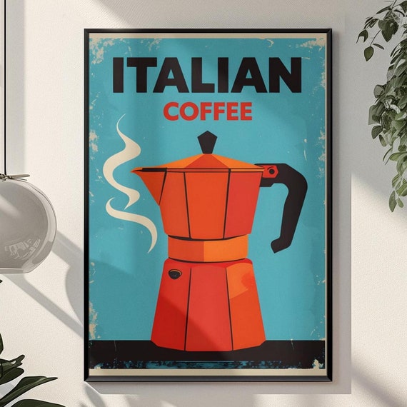 Italian Coffee Wall Framed Poster