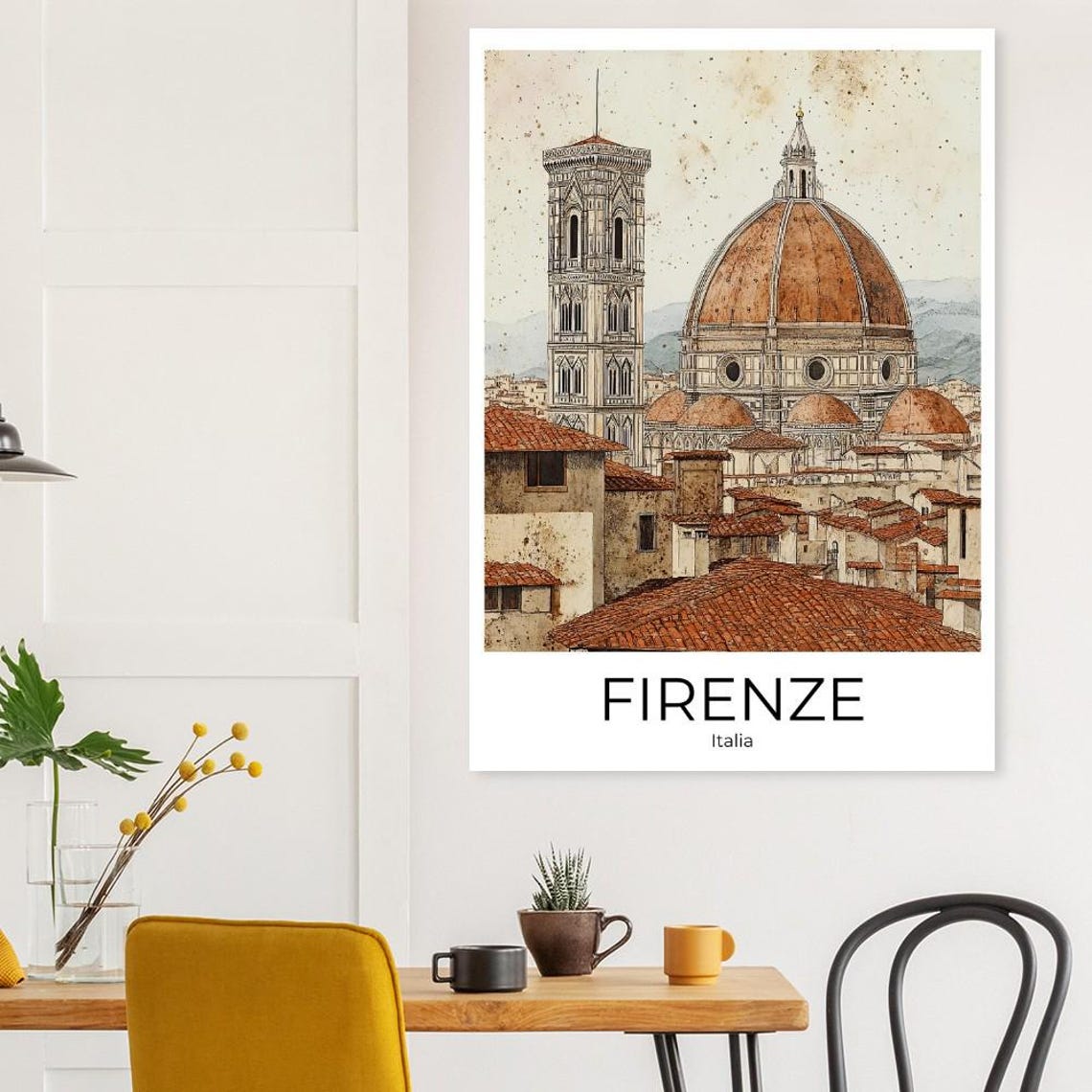 Firenze Florence Cathedral Duomo Bell Tower Vintage Travel Poster - Image 3