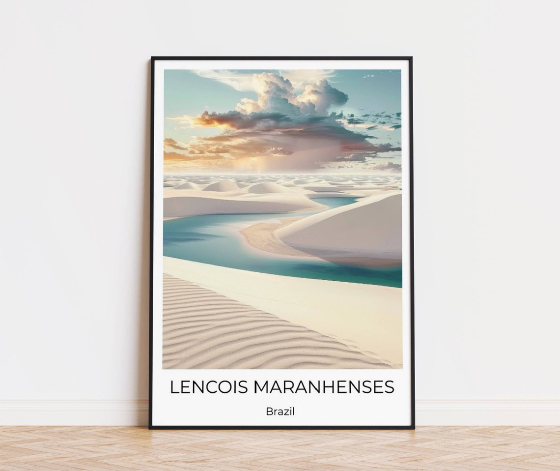 Lencois Maranhenses Brazil Travel Poster Brazil Lenis Maranhenses National Park Poster Brazil Gift - Image 4