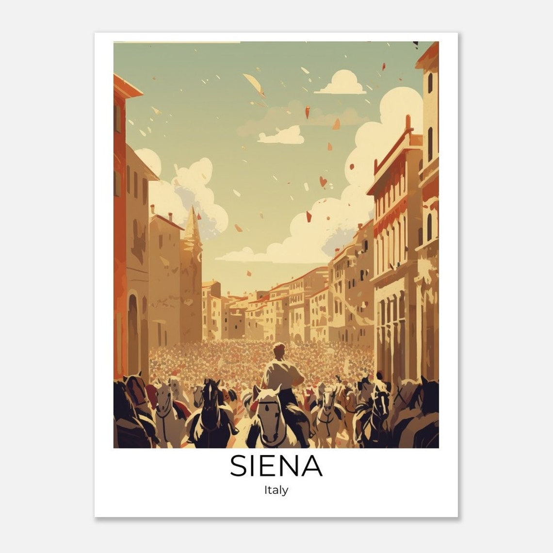 Siena Travel Poster Siena Gift Siena City Print Siena Travel Souvenir Siena Gift Siena Art Print Siena Wall Decoration Siena Print - Image 2