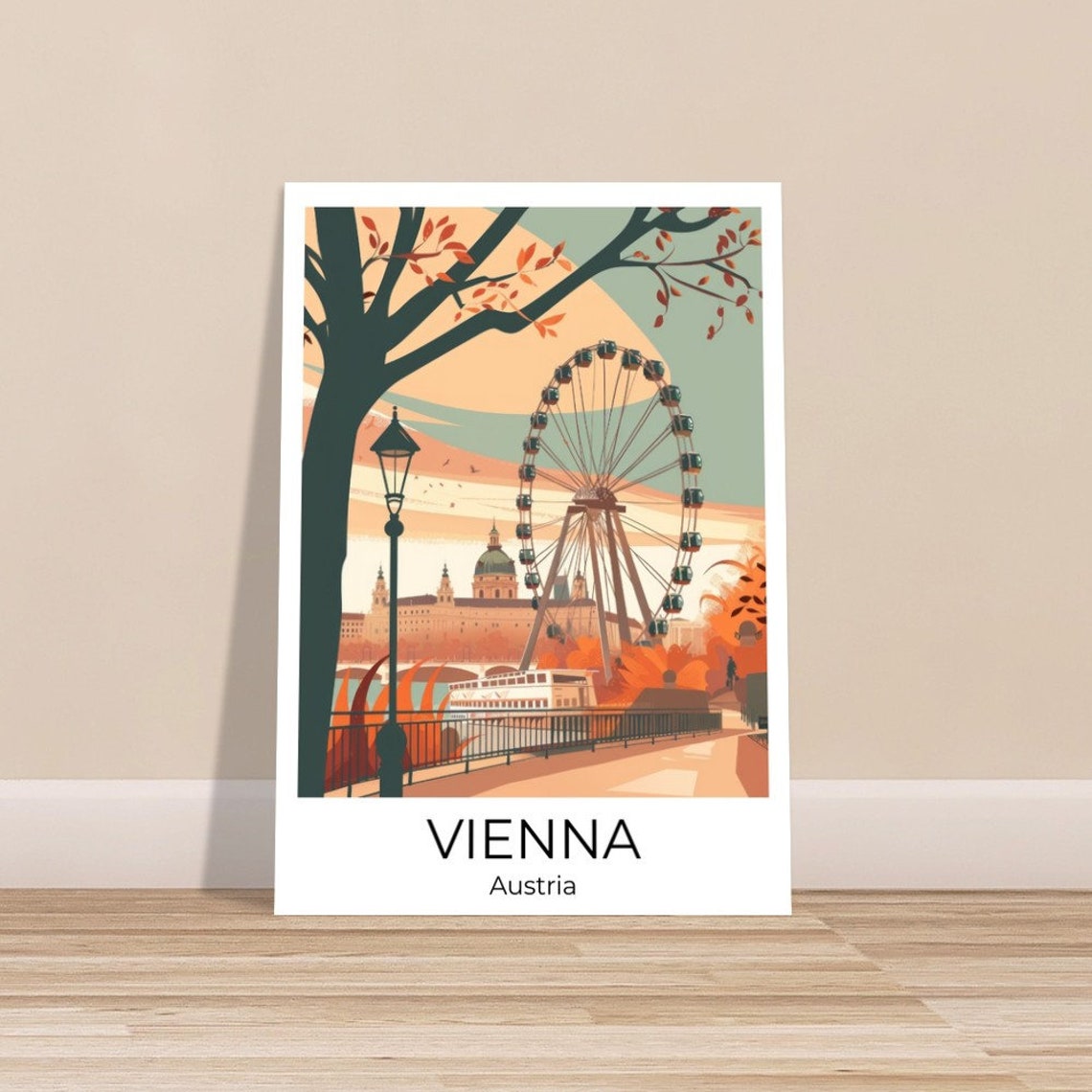 Vienna Travel Poster Vienna Travel Print Vienna Watercolor Poster Vienna Wall Art Vienna Print Vienna Travel Souvenir Vienna Gift - Image 4