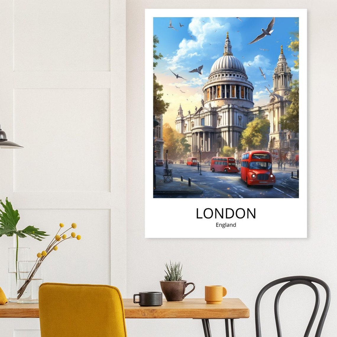 London Wall Art Print London Art Poster London City Art Print London St Pauls Catherdral London City Print London Poster - Image 4