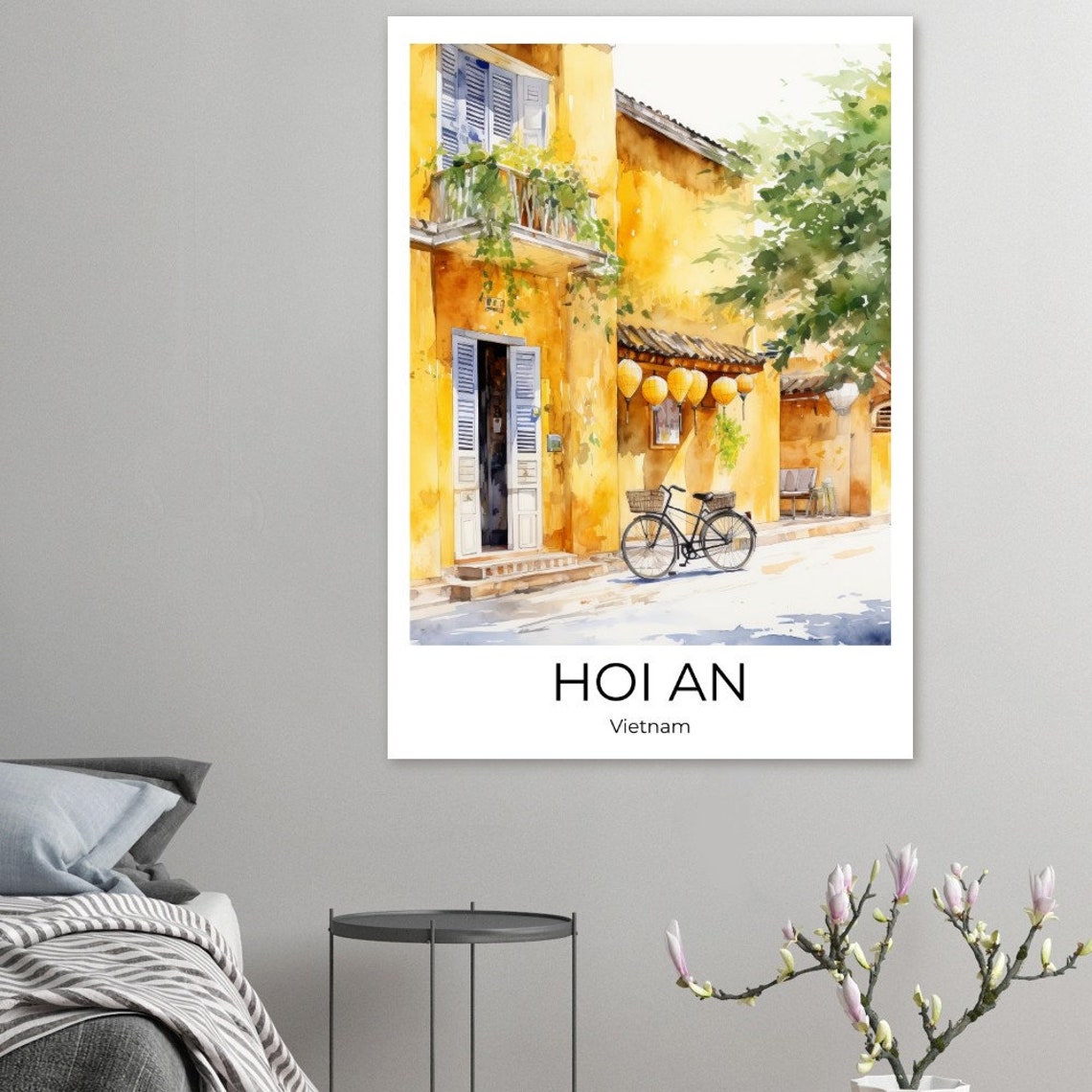 Hoi An Watercolor Travel Poster Of Hoi An Vietnam Wall Art Vietnam Travel Vietnam Vietnam Wall Decoration - Image 2