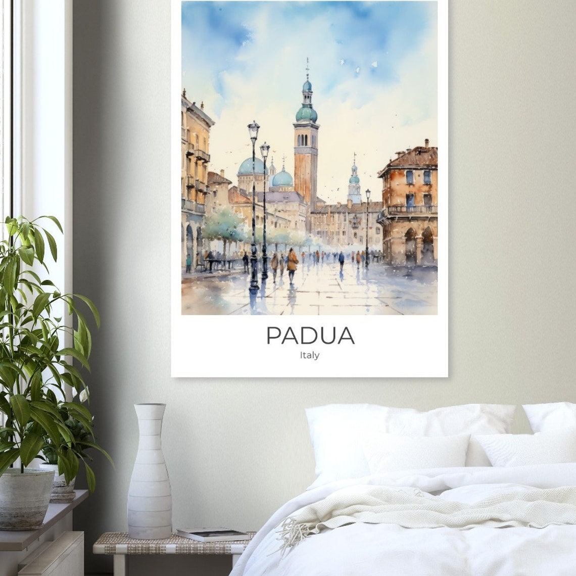 Padua Travel Poster Watercolor Padua Souvenir Padua Gift Italy Travel Poster Padua Travel Print Padua Wall Decoration Italy Gift - Image 3