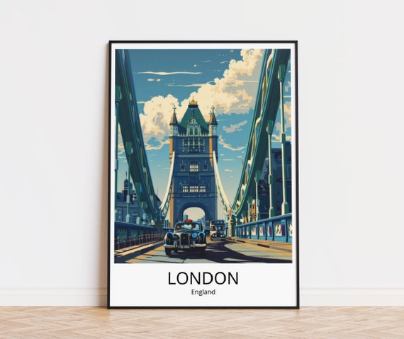 London England Tower Bridge Travel Poster London Gift London Travel Poster London Souvenir