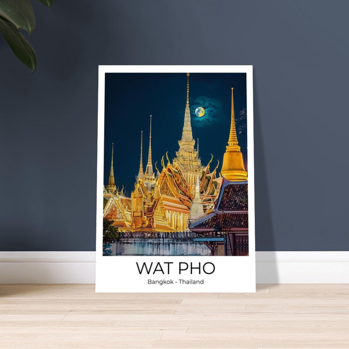 Bangkok Wat Pho Travel Poster Of Bangkok Wall Art Bangkok Travel Thailand Bangkok Wall Decoration - Image 3