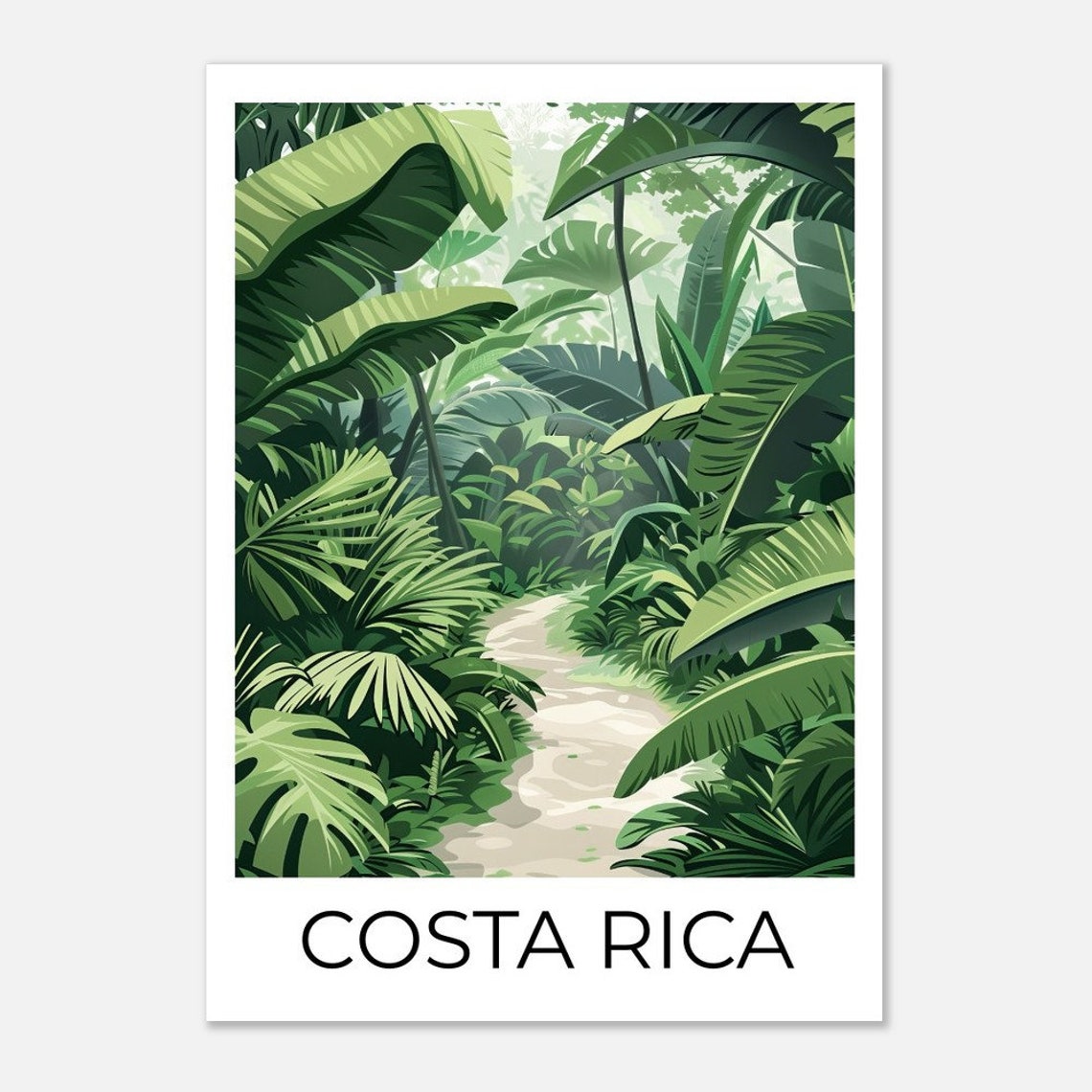 Costa Rica Travel Poster Travelprint Costa Rica Costa Rica Monteverde Cloud Forest Costa Rica Gift Costa Rica Travel Print Costa Rica - Image 3