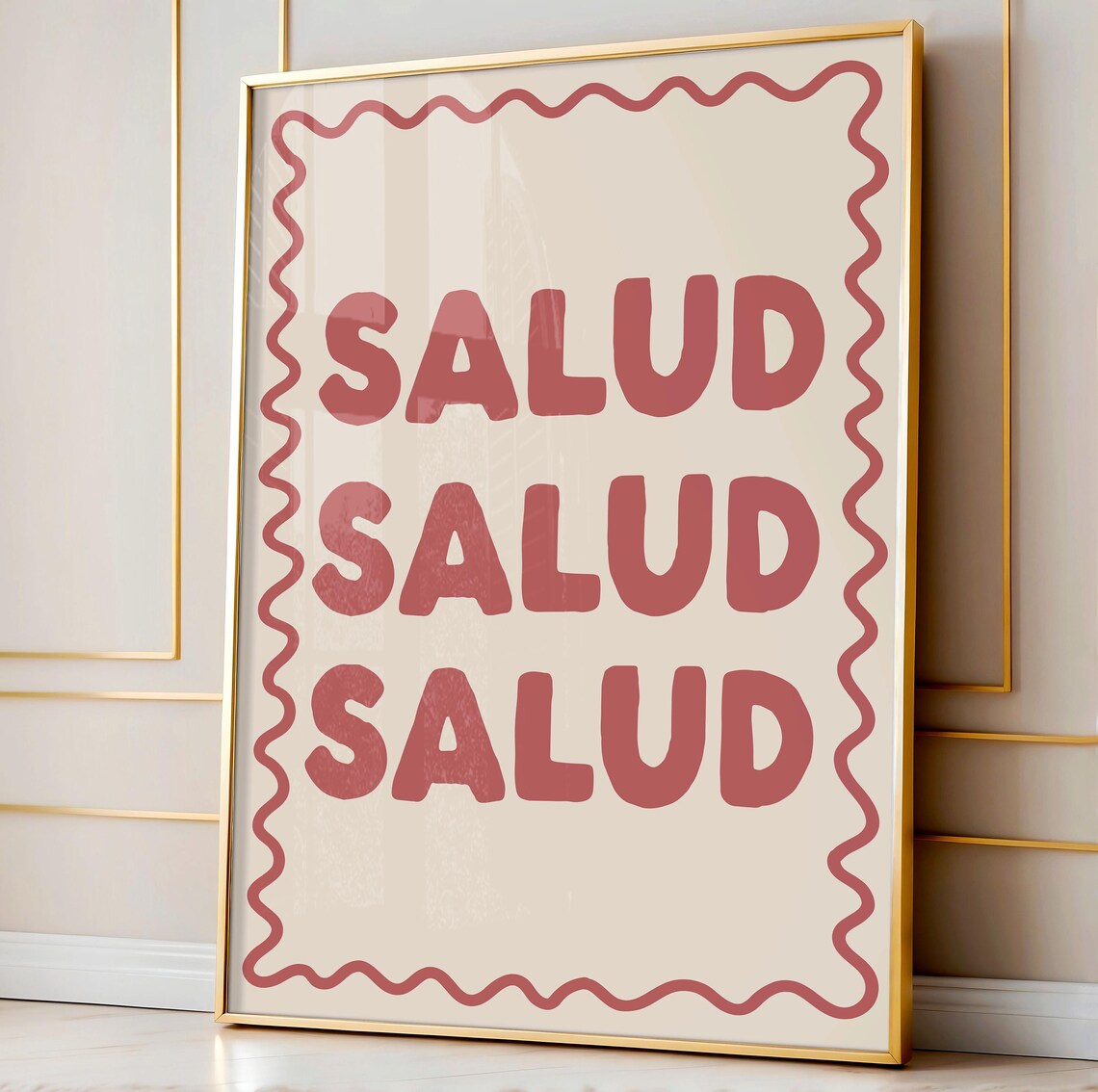 Salud Pink Spanish Bar Cart Drink Decor Art Print - Image 2